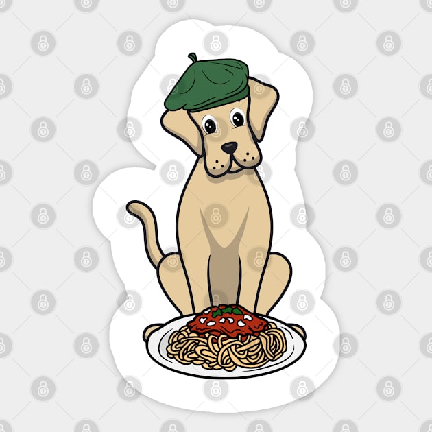 Cute Big Dog is eating spaghetti Sticker by Pet Station